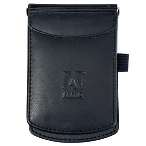 Adobe Leeds 9100-66 Notepad Card Holder Pen Loop Black Faux Leather Tech Swag